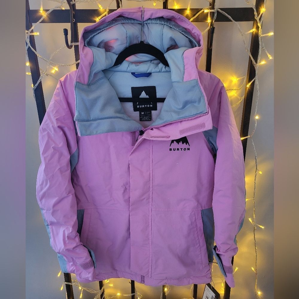 BURTON Youth Skimmer Jacket, size Med Orchid Purple and Light Blue NWT